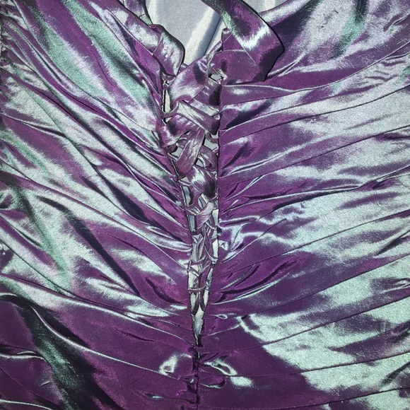 strapless blue sequenced dress - Picture 3 of 4